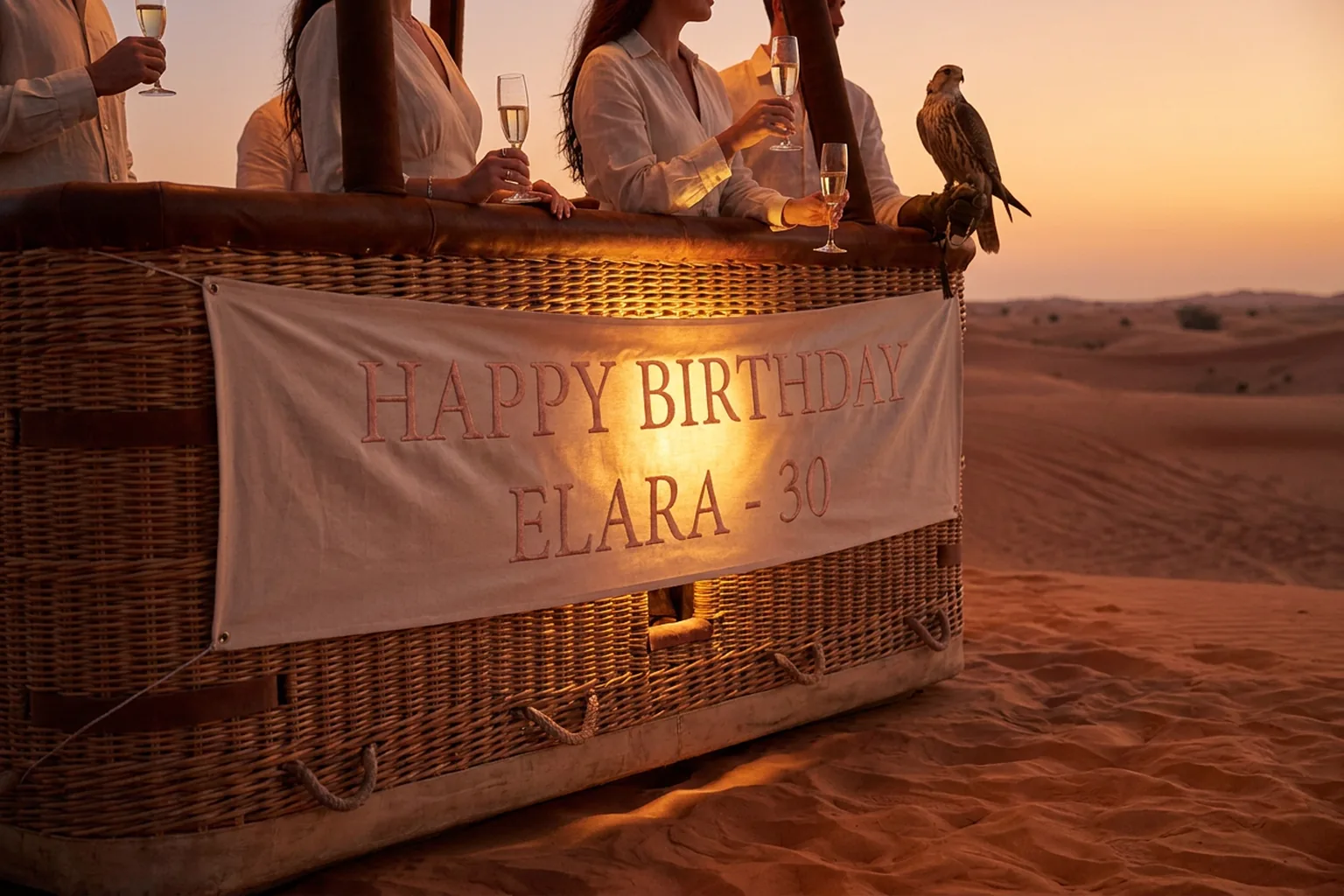 Birthday Banner Setup Dubai - Dubai desert celebration