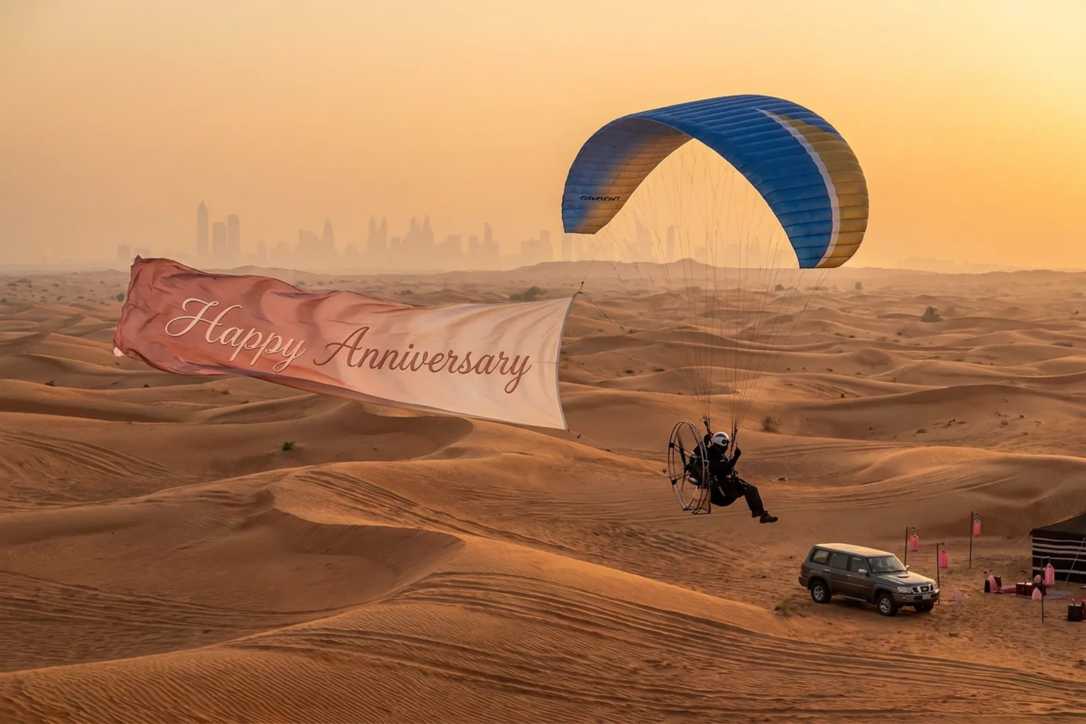 Paramotor Fly-Round Dubai - Dubai desert celebration