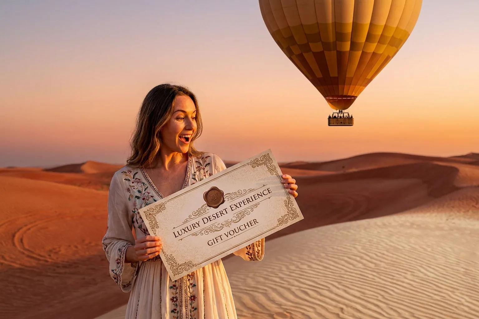 Surprise Flight Gift Dubai - Dubai desert celebration
