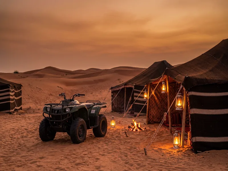 Quad biking across the dunes as a related add-on route