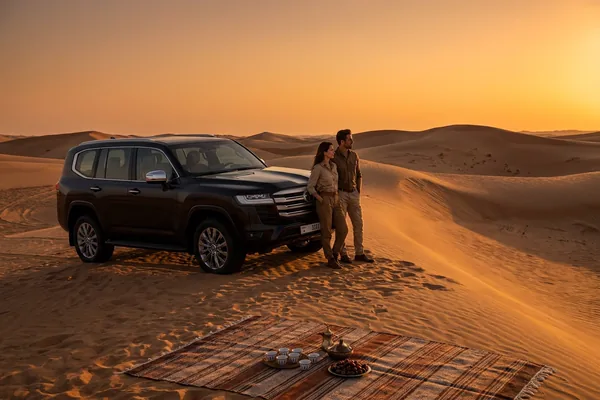 Private morning desert route with open reserve views
