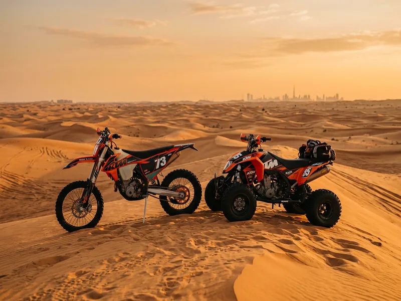 Quad riding on open sand as a related route
