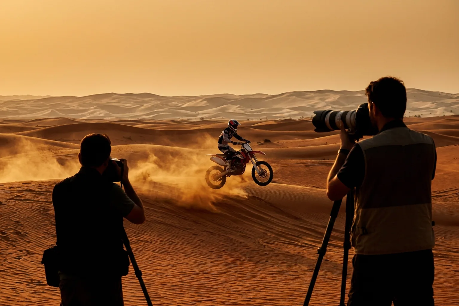 Dirt Bike Photo Session Dubai - desert ride in Dubai