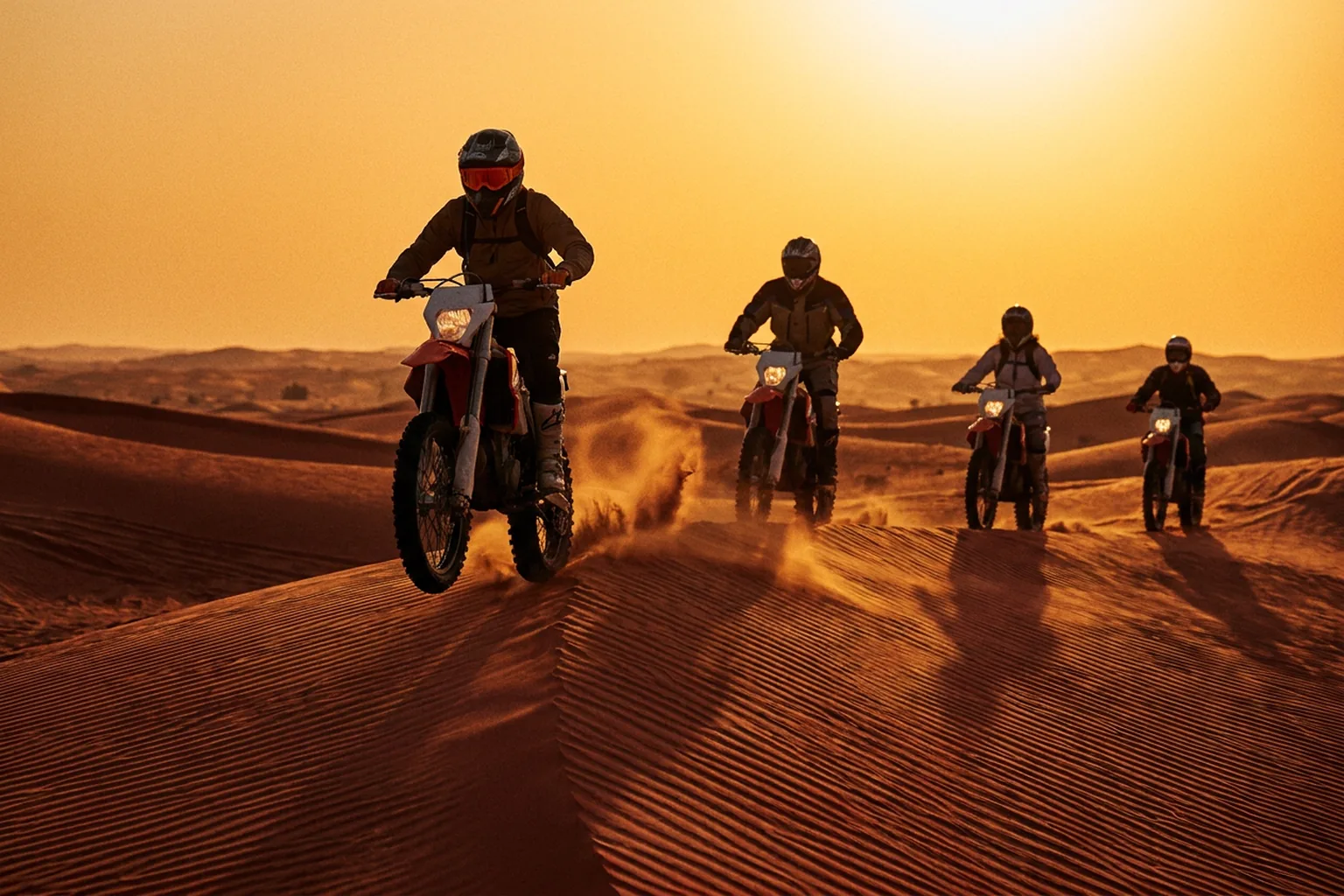 Guided Dirt Bike Track Dubai - desert ride in Dubai