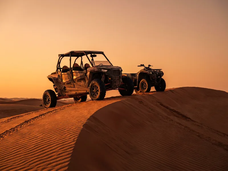 Dune buggy plus quad bike dual-vehicle combo