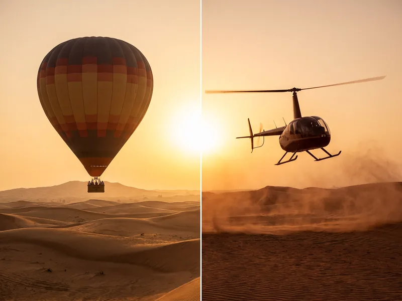 Hot Air Balloon vs Helicopter: Which Dubai Tour Wins?