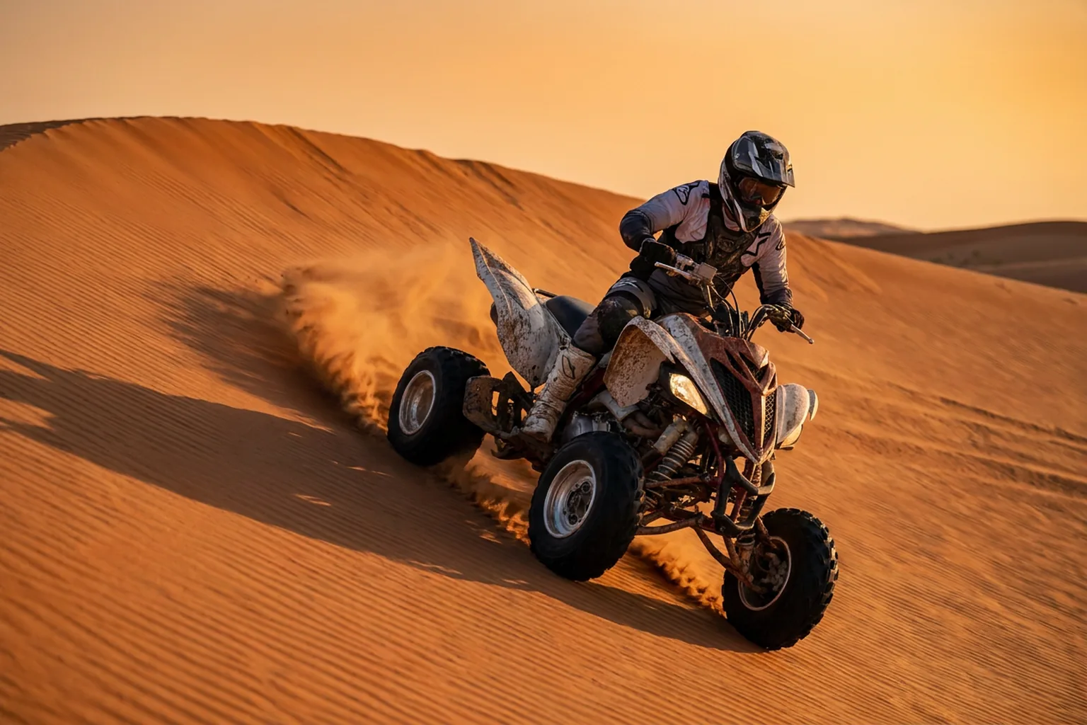 Advanced Quad Dubai (Raptor 700) - desert ride in Dubai