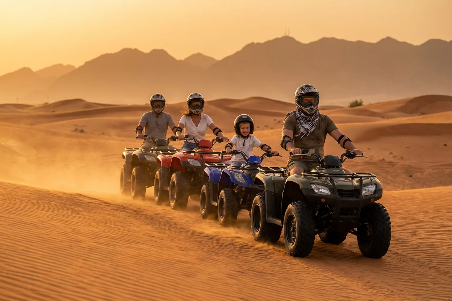 Family Quad Dubai - desert ride in Dubai