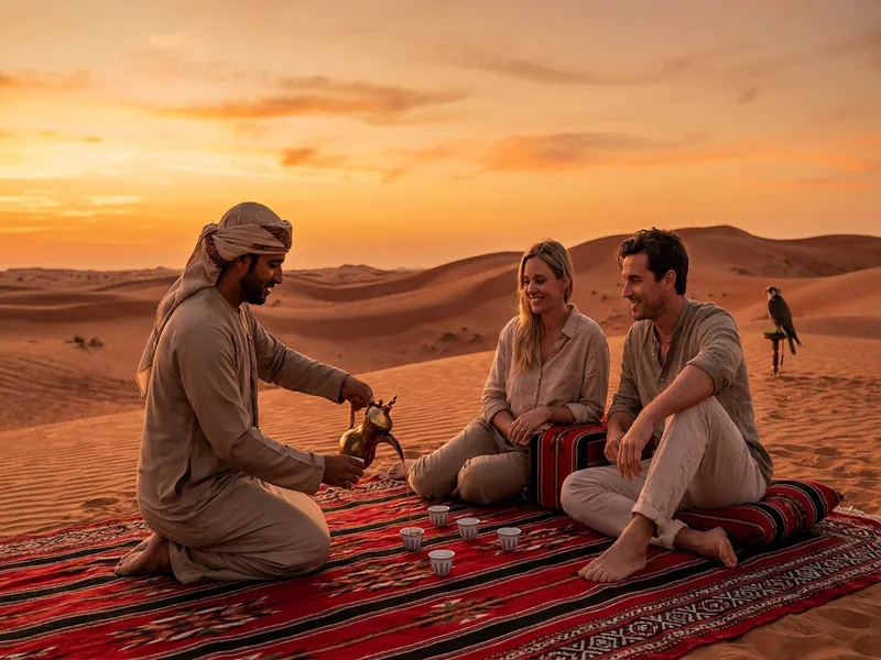 Private Desert Safari Dubai camp and activities card