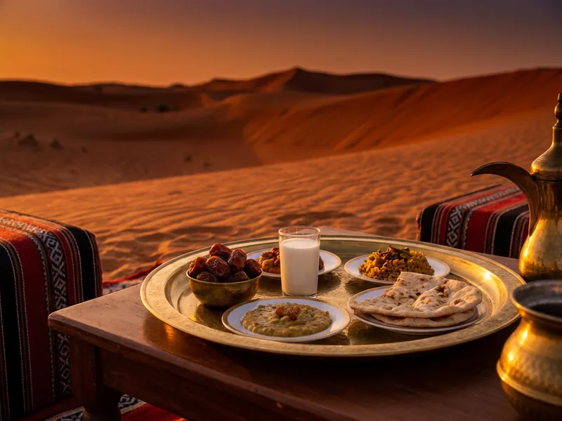 Ramadan Iftar Desert Safari Dubai camp and activities card