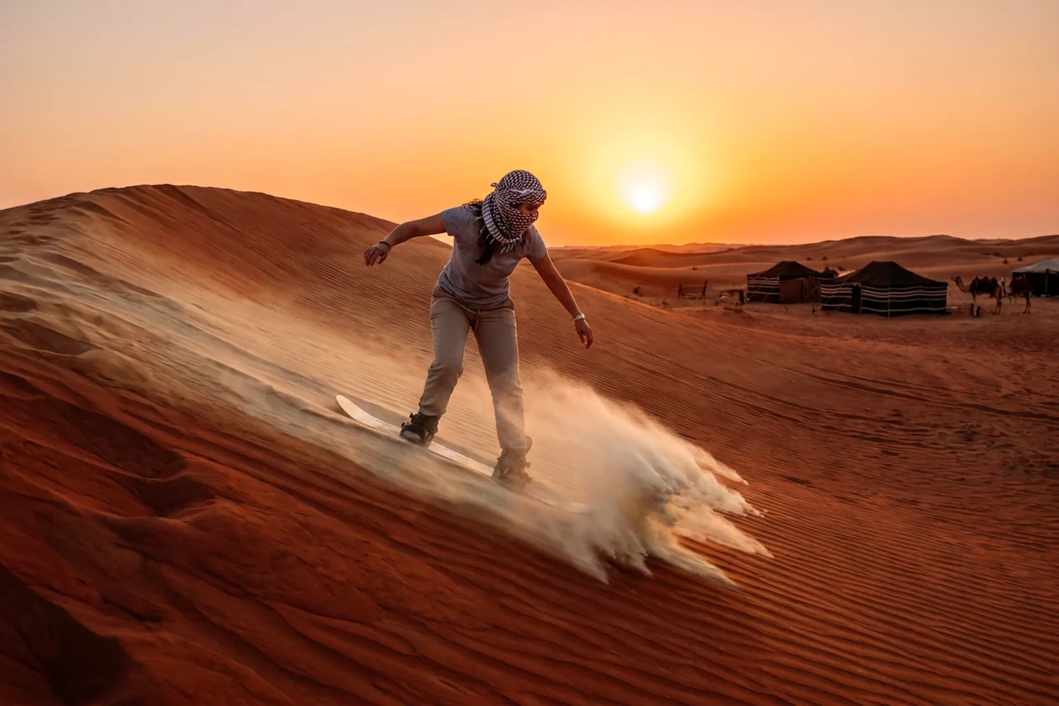 Sandboarding Desert Safari Dubai - Dubai desert safari experience