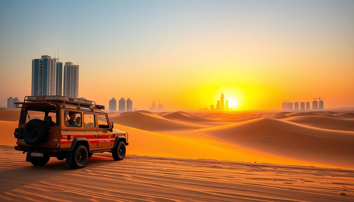 Desert safari pickup near Dubai Healthcare City