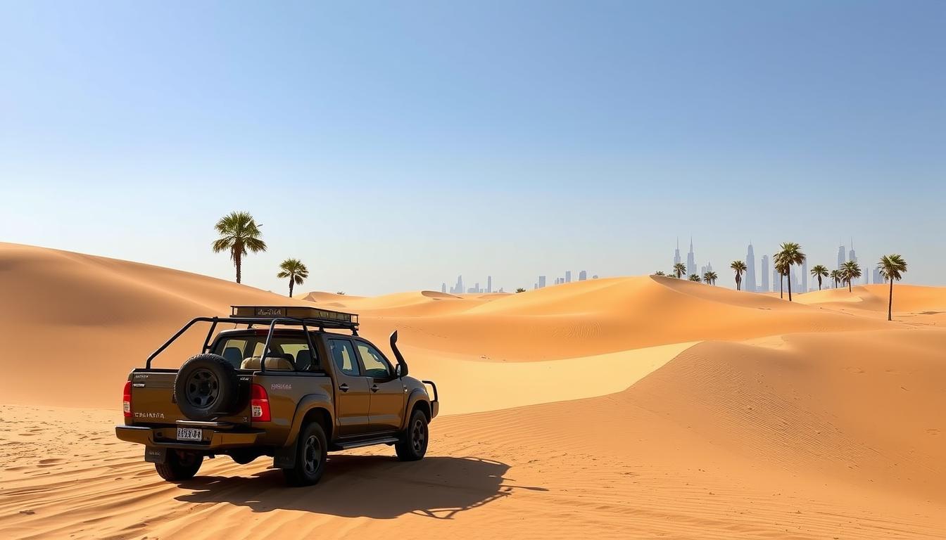 Desert safari pickup near Dubai Investment Park