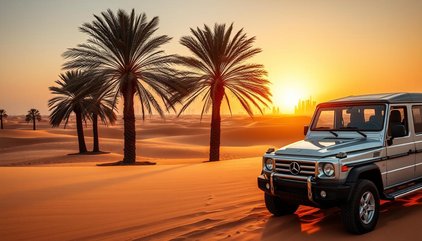 Desert safari pickup near Emirates Hills Dubai