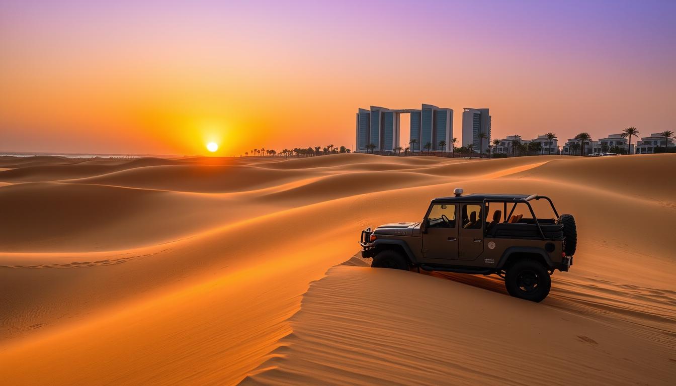 Desert safari pickup near Palm Jumeirah Dubai