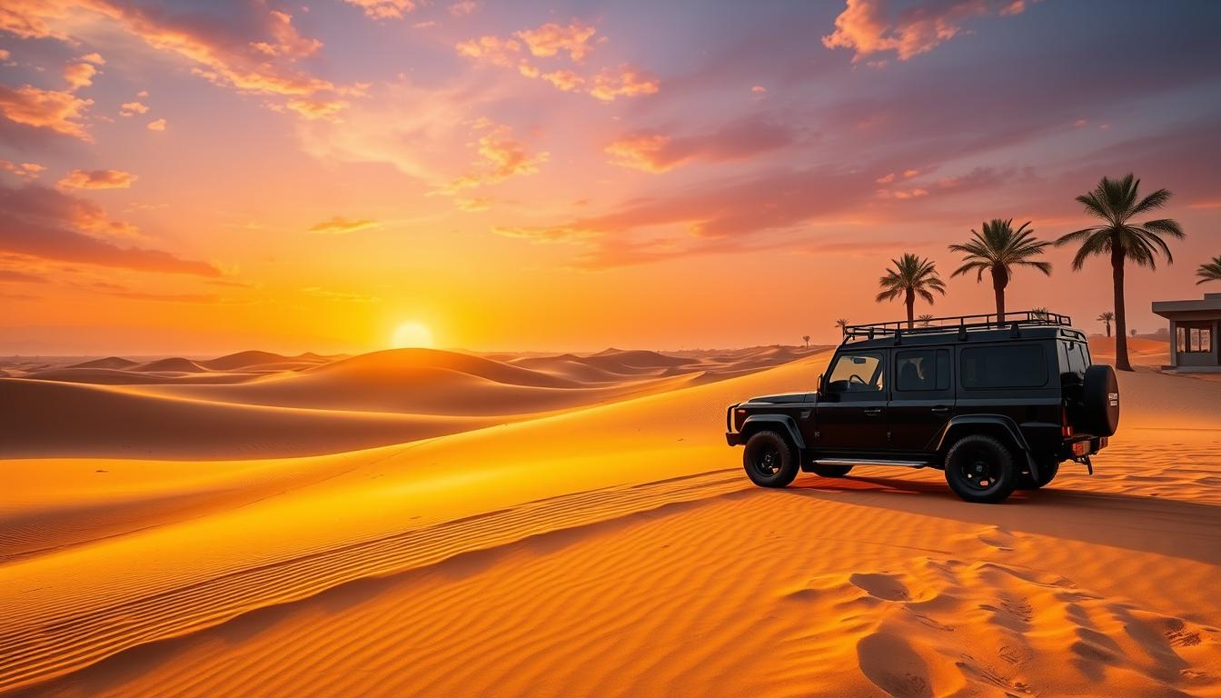 Desert safari pickup near The Greens Dubai