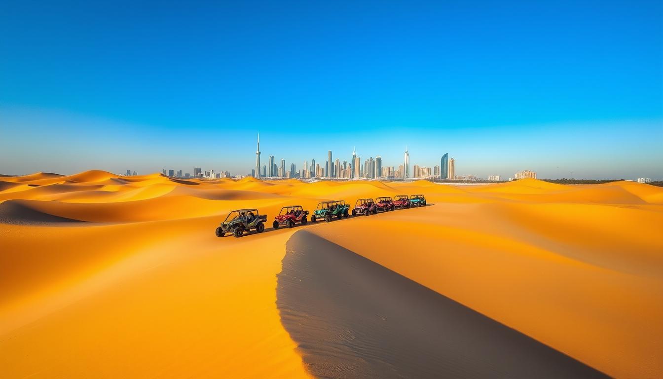 Dune buggy tour pickup near Dubai Production City