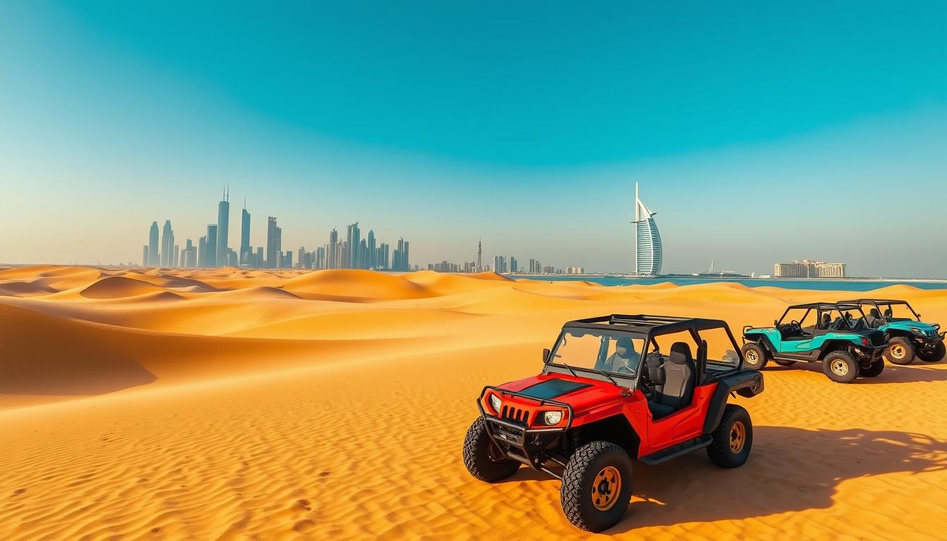 Dune buggy tour pickup near Palm Jumeirah Dubai