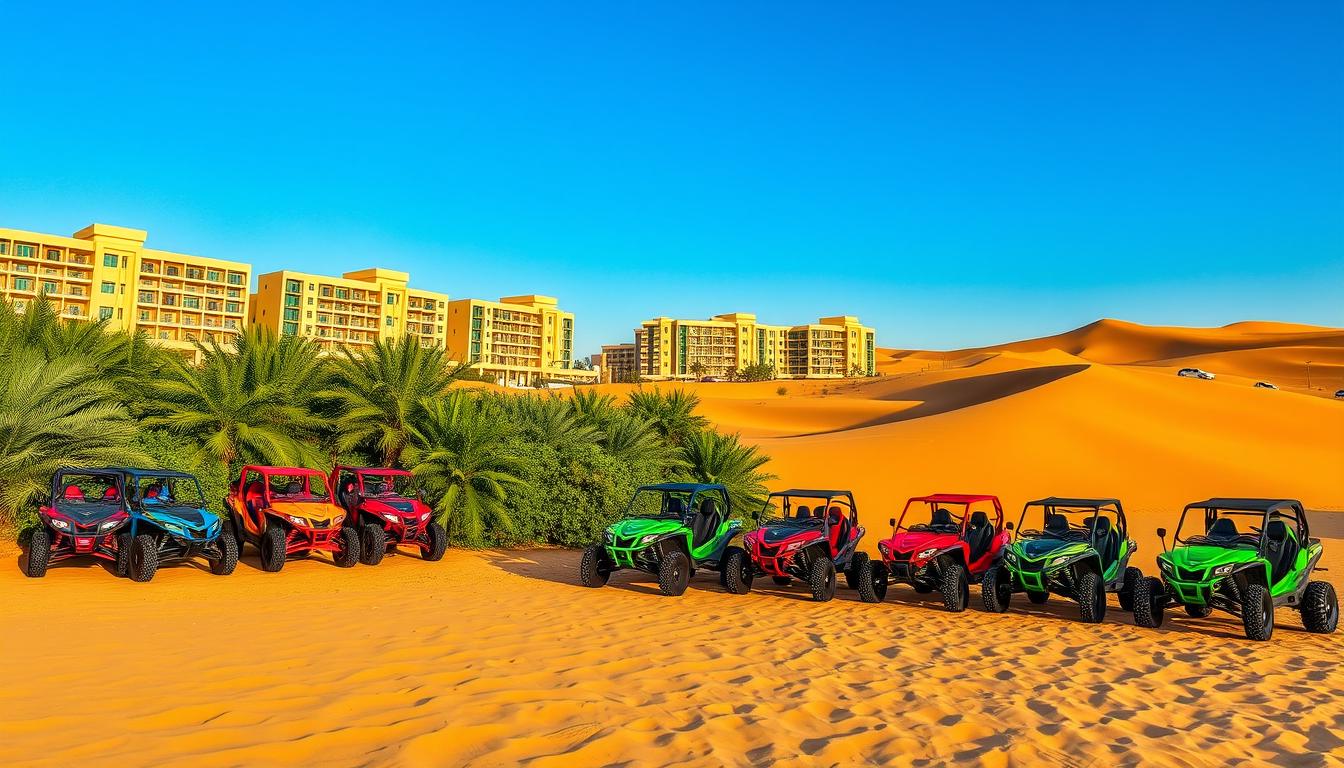 Dune buggy tour pickup near The Greens Dubai