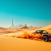 Dune buggy tour pickup near The Meadows Dubai