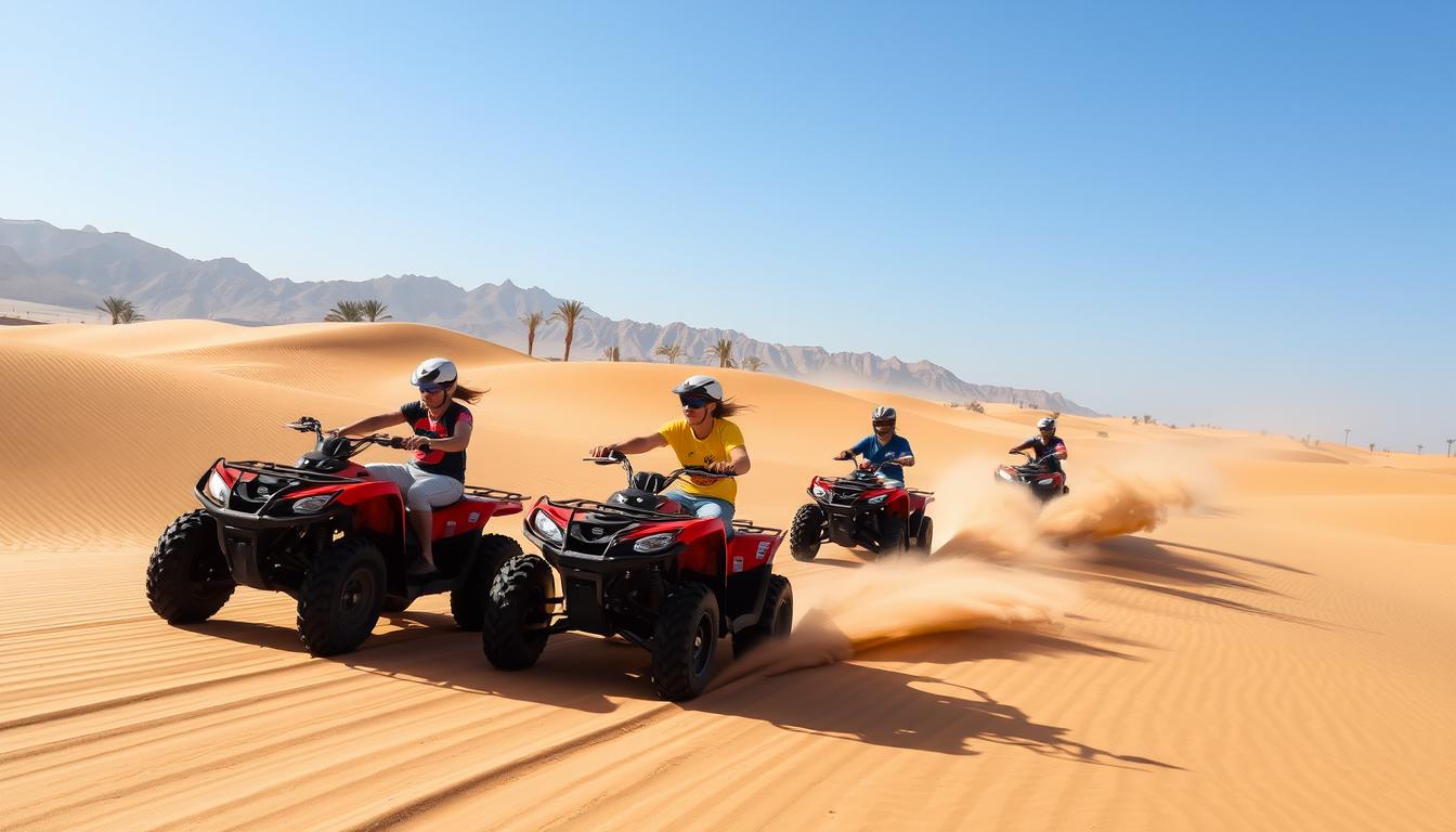 Quad biking tour pickup near Deira Dubai