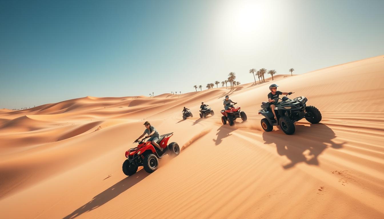 Quad biking tour pickup near Jumeirah Lake Towers Dubai