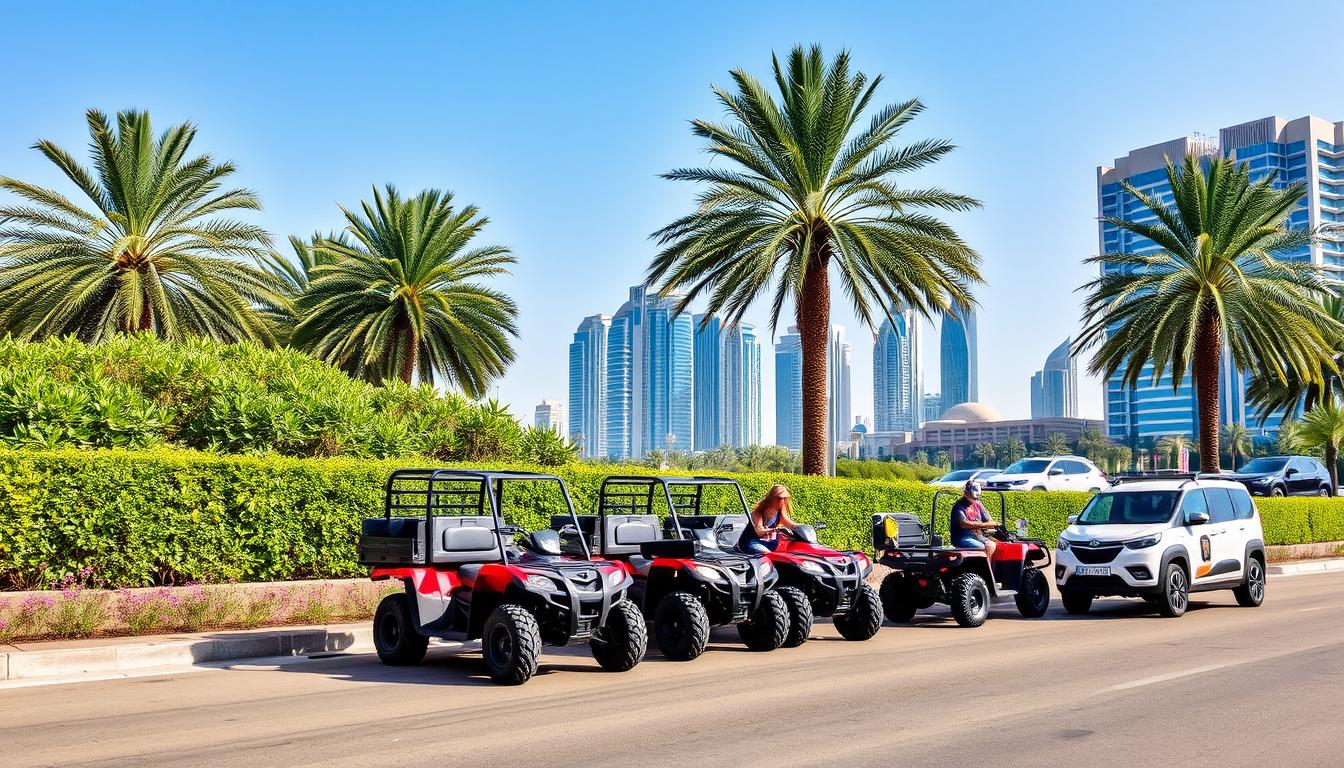 Quad biking tour pickup near The Greens Dubai