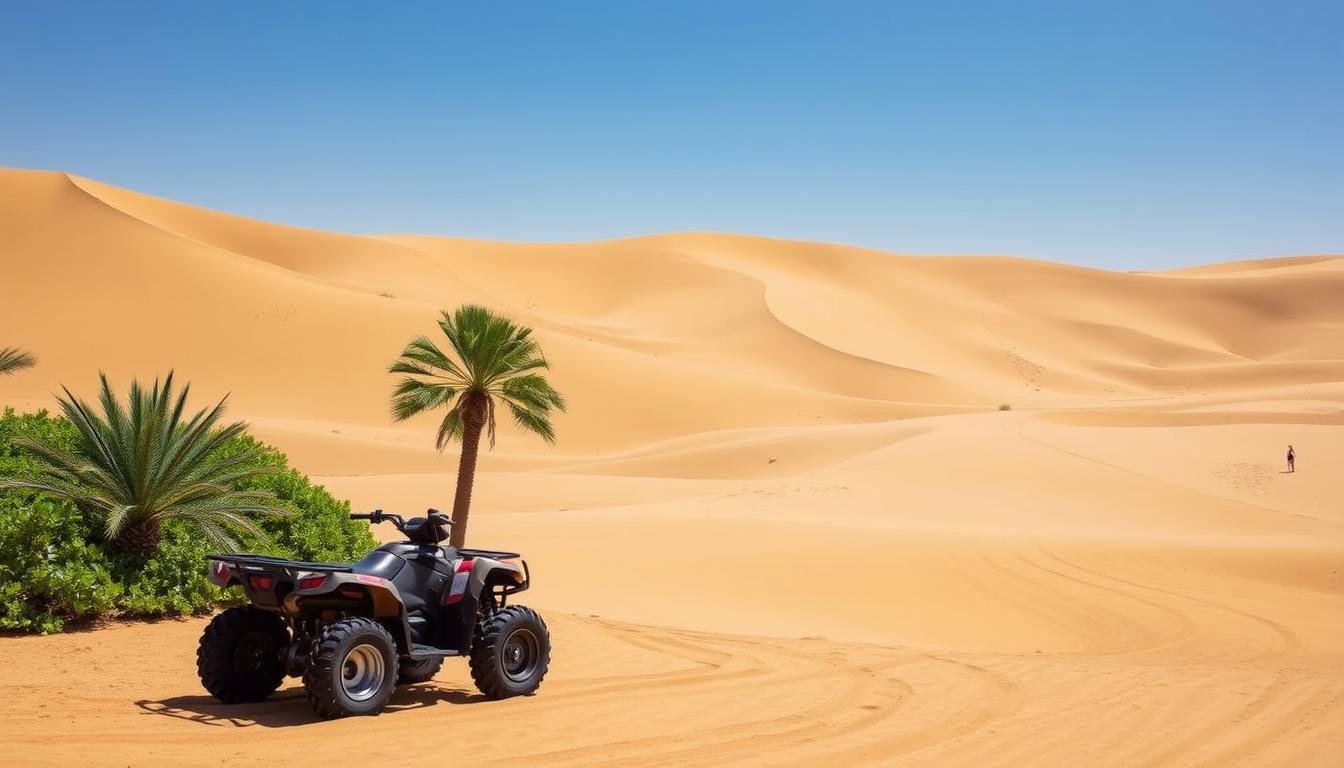 Quad biking tour pickup near The Meadows Dubai