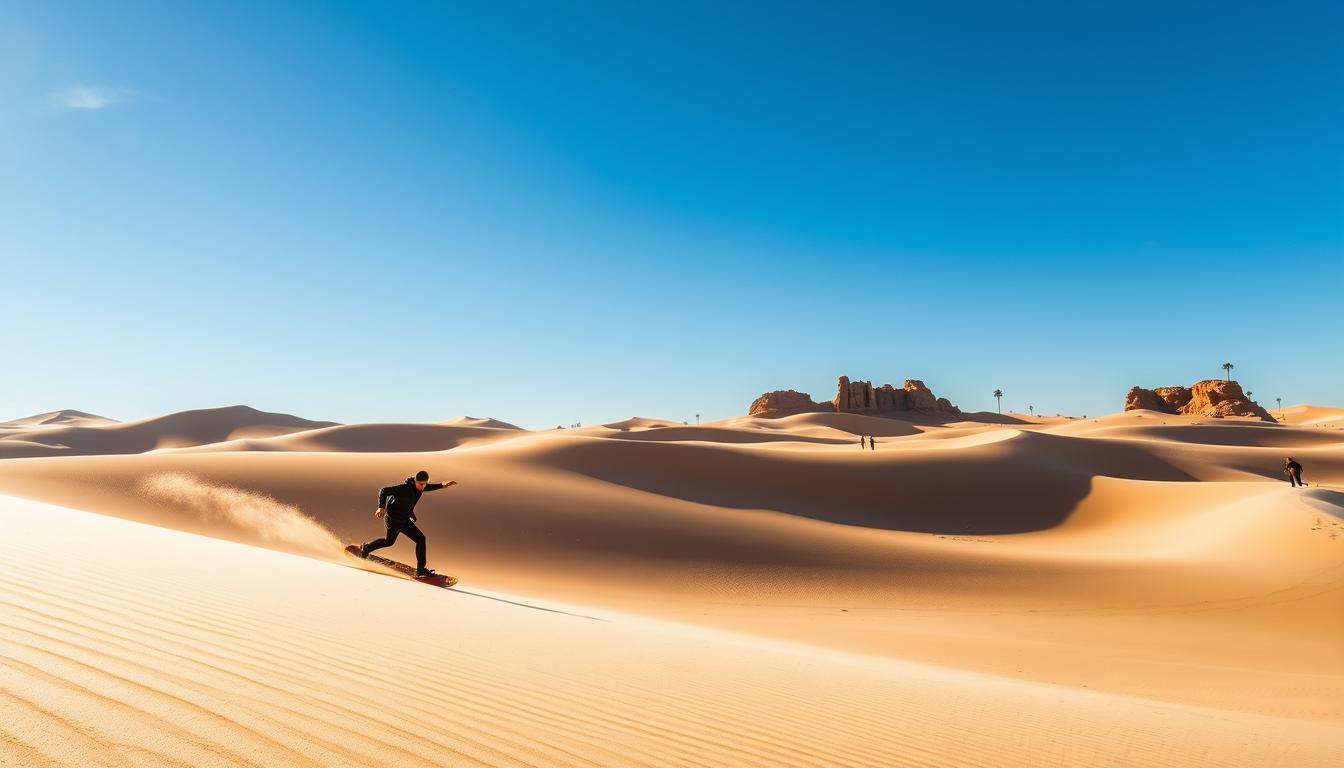 Sandboarding Adventures in Desert Safari Packages