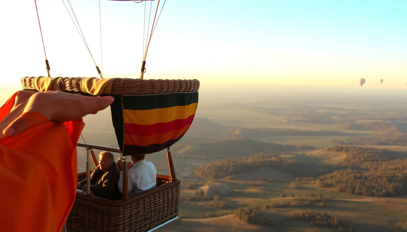 Can you sit down in a hot air balloon?