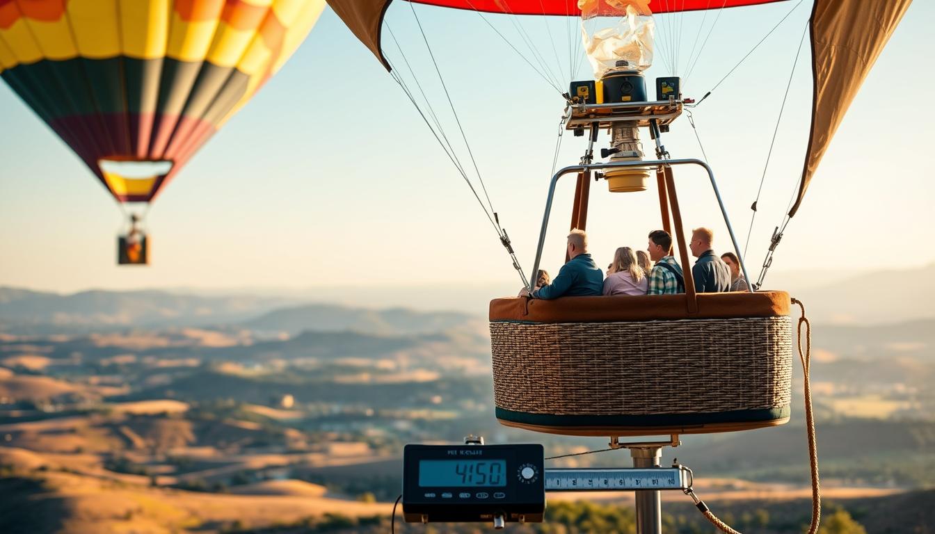Do you get weighed for hot air balloon?