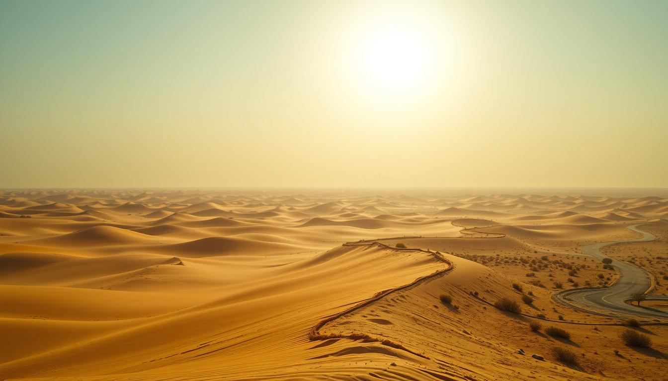 How far is it from Dubai to the desert?