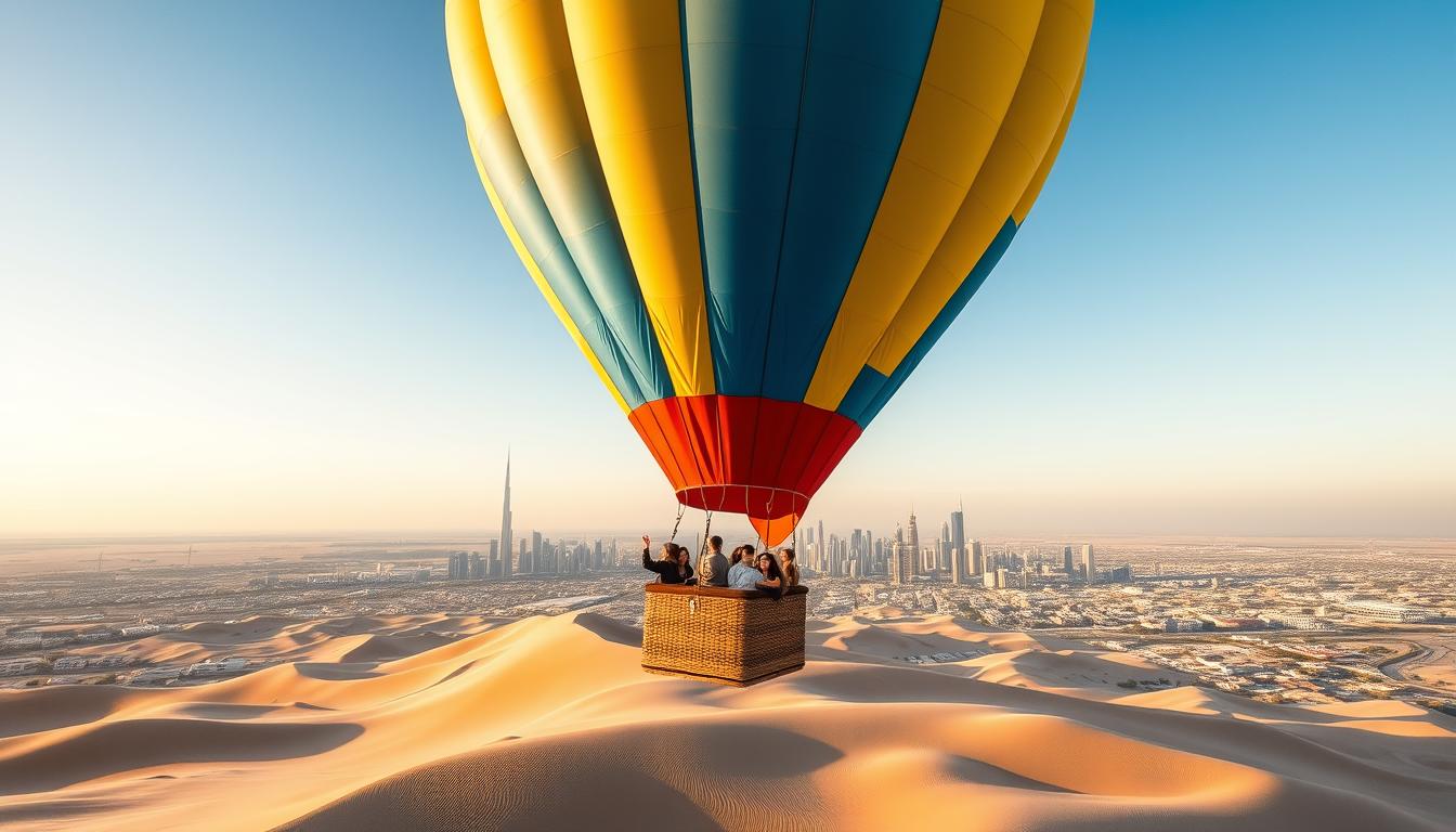 How long is the hot air balloon ride in Dubai?