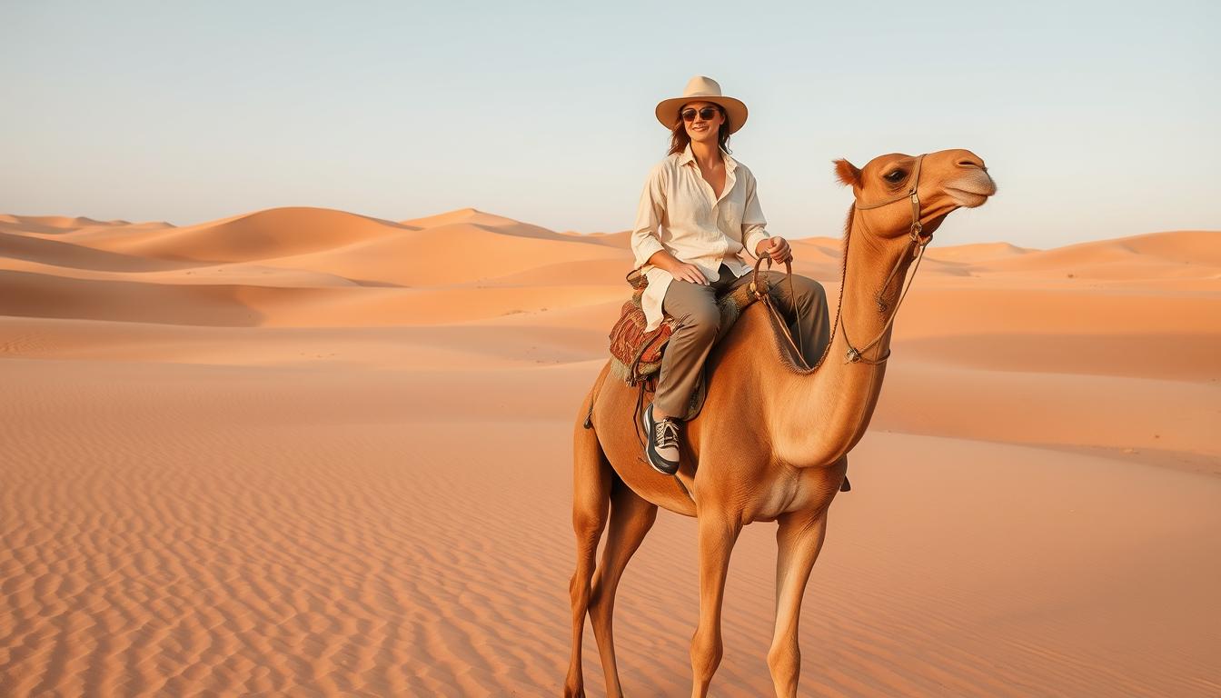How should I dress for a camel ride?