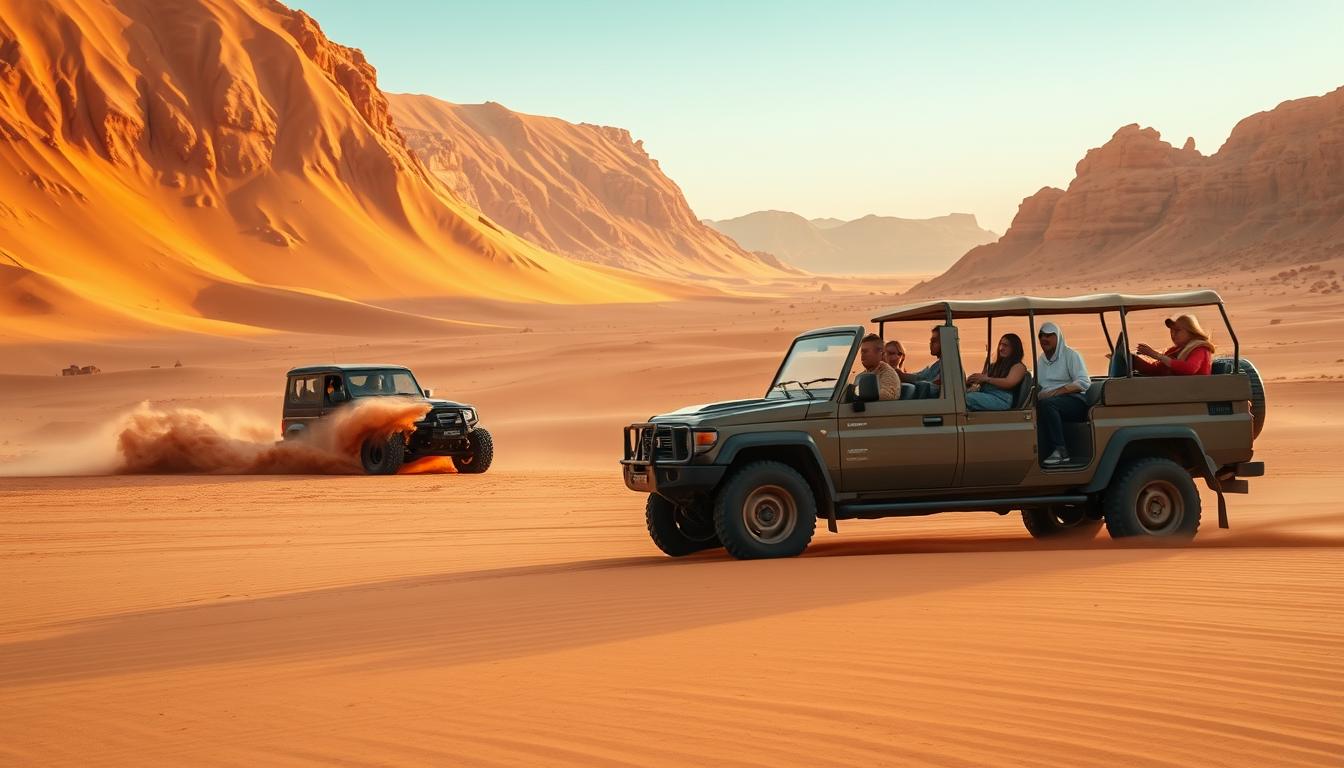 What is the difference between dune bashing and desert safari?
