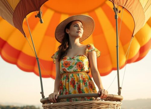 What to wear on a hot air balloon for a woman?